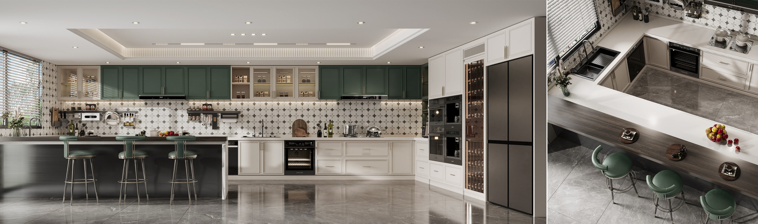 qualité Armoire de cuisine moderne usine