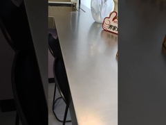 Armoire de rangement de balcon Fadior avec comptoir en acier inoxydable