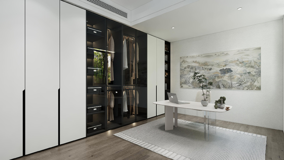 Fadior Armoire classique noir et blanc ensemble Armoire multifonctionnelle