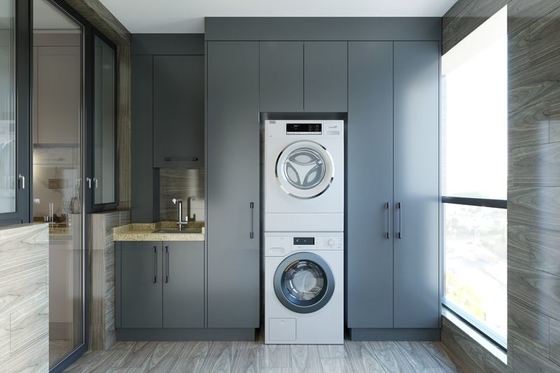 Élégance Meridien gris armoires de blanchisserie modulaires avec solution de stockage multiple