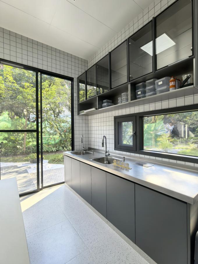 Fadior Full Stainless Steel Kitchen Cabinet - Commercial-Grade, Dark Gray & Stainless Steel Finish, Professional Layout - Discover the the collection Full Stainless Steel Kitchen Cabinet âa with room context